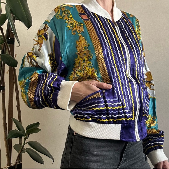 Vintage Equestrian Satin Bomber - Picture 5 of 11